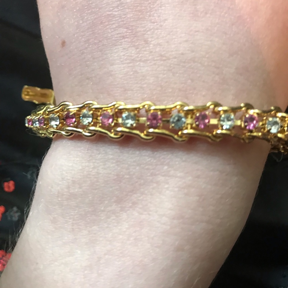 Vintage Goldtone and crystal Bracelet